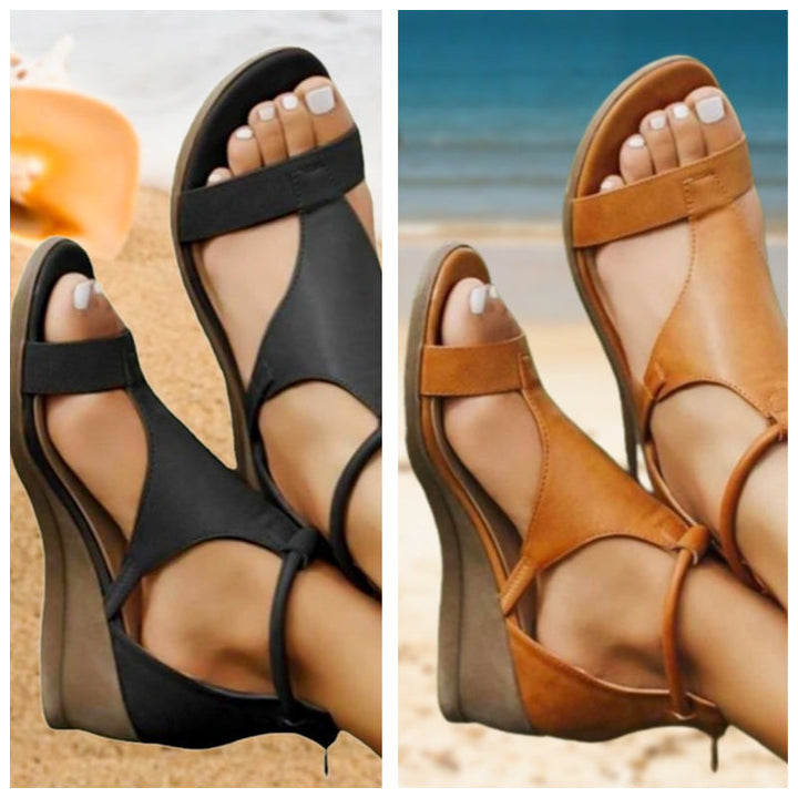 EVELYN™ - ORTHOPAEDIC LEATHER SANDALS WITH HEEL