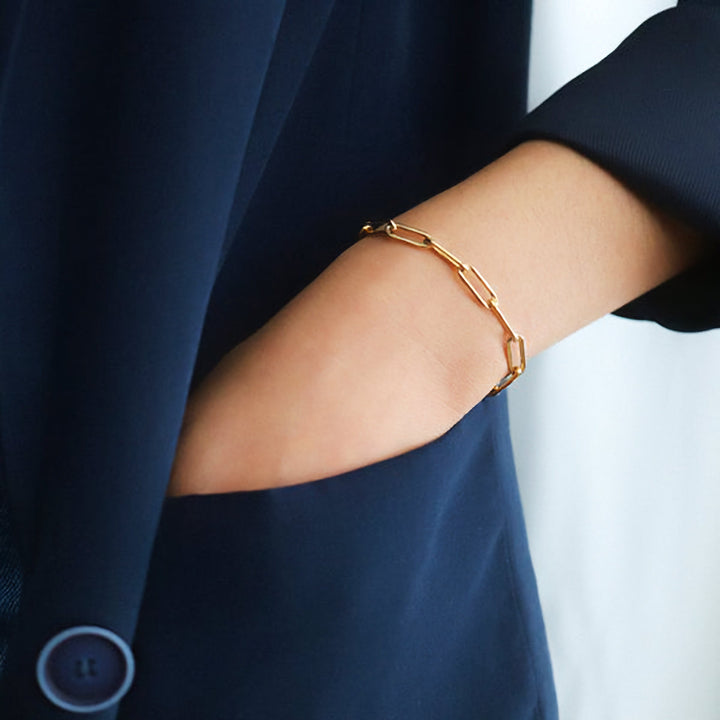 CELINE™ GOLD PAPERCLIP BRACELET