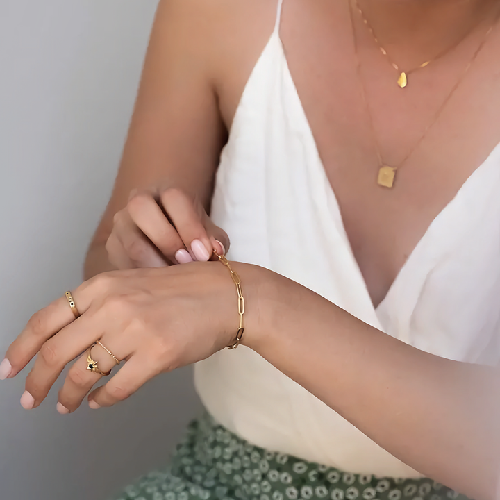 CELINE™ GOLD PAPERCLIP BRACELET