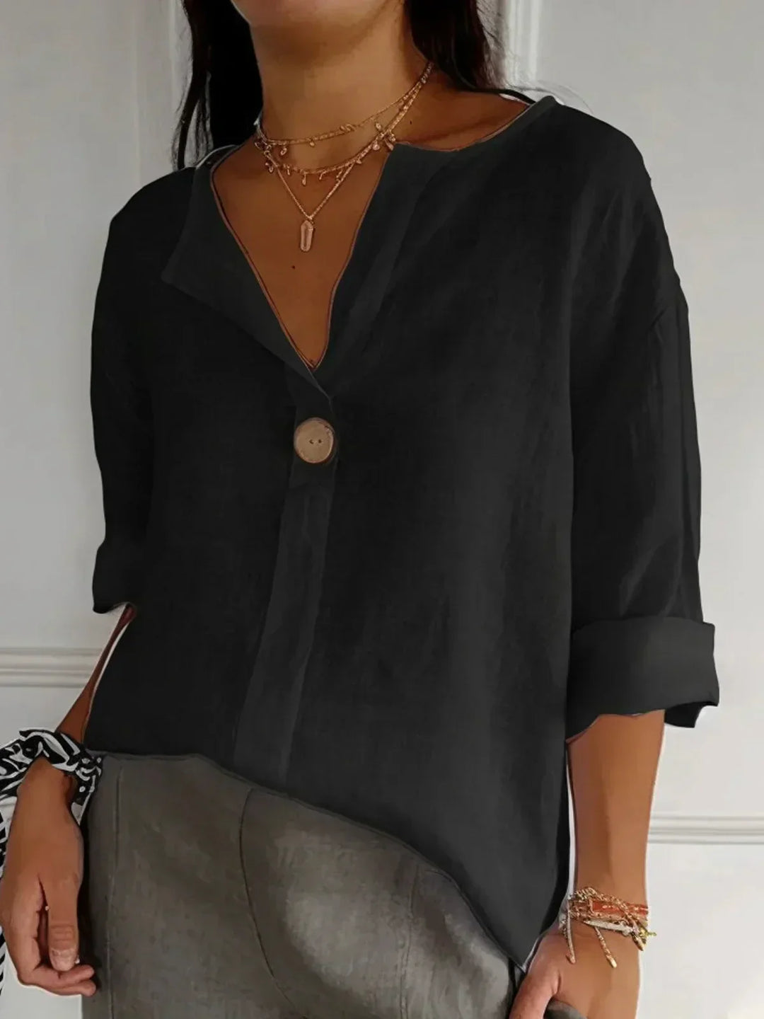 JOLIE™ - CASUAL V-NECK BLOUSE