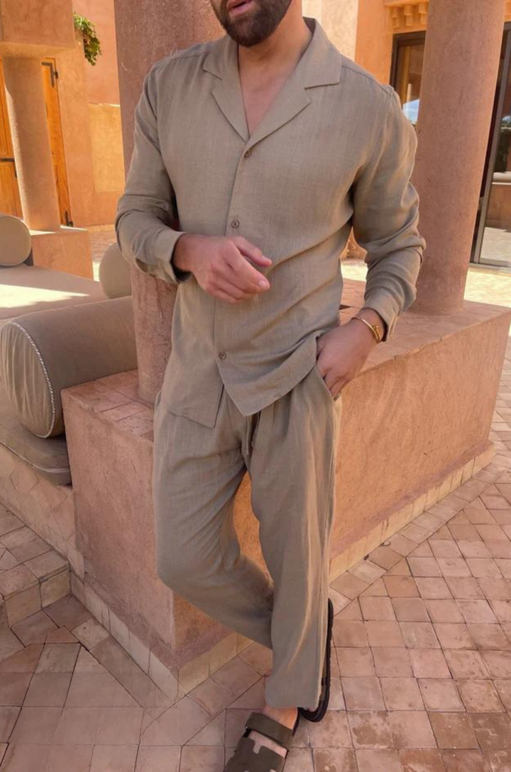 NOBU LINEN SET™ - TWO-PIECE OUTFIT FOR MEN