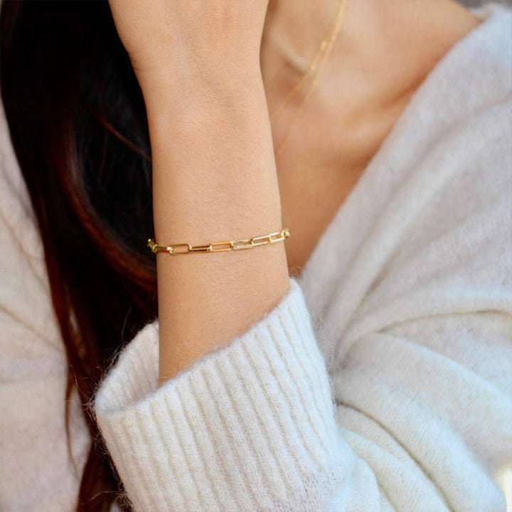 CELINE™ GOLD PAPERCLIP BRACELET