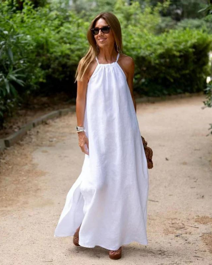 BY THE COVE™ - LONG DRESS IN LINEN BLEND