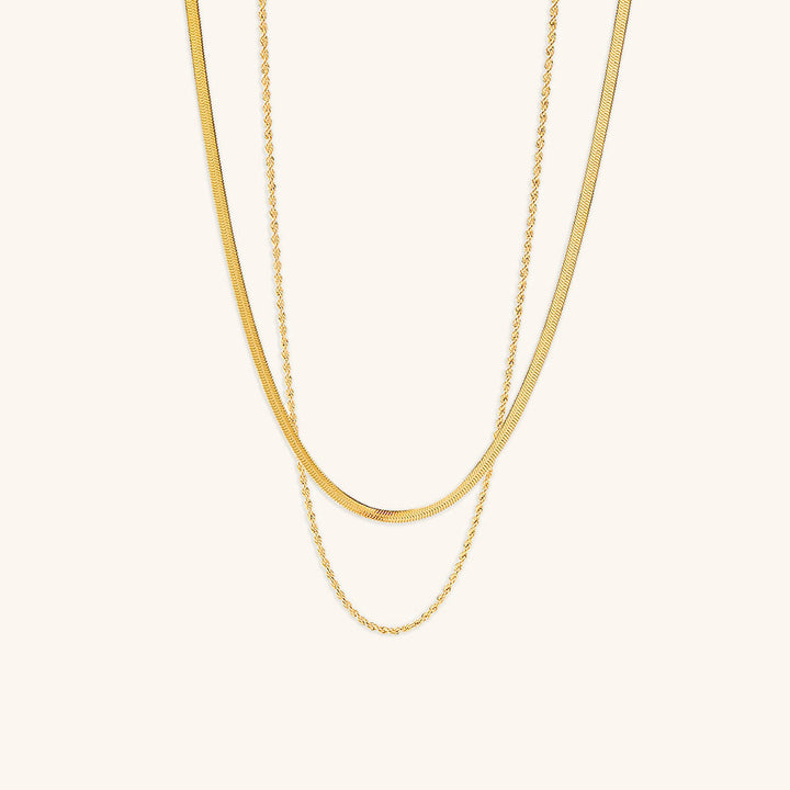 AIMEE™ LAYERED GOLD CHAIN NECKLACE