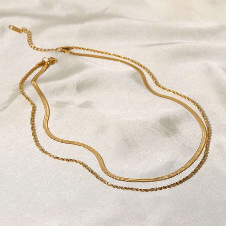 AIMEE™ LAYERED GOLD CHAIN NECKLACE