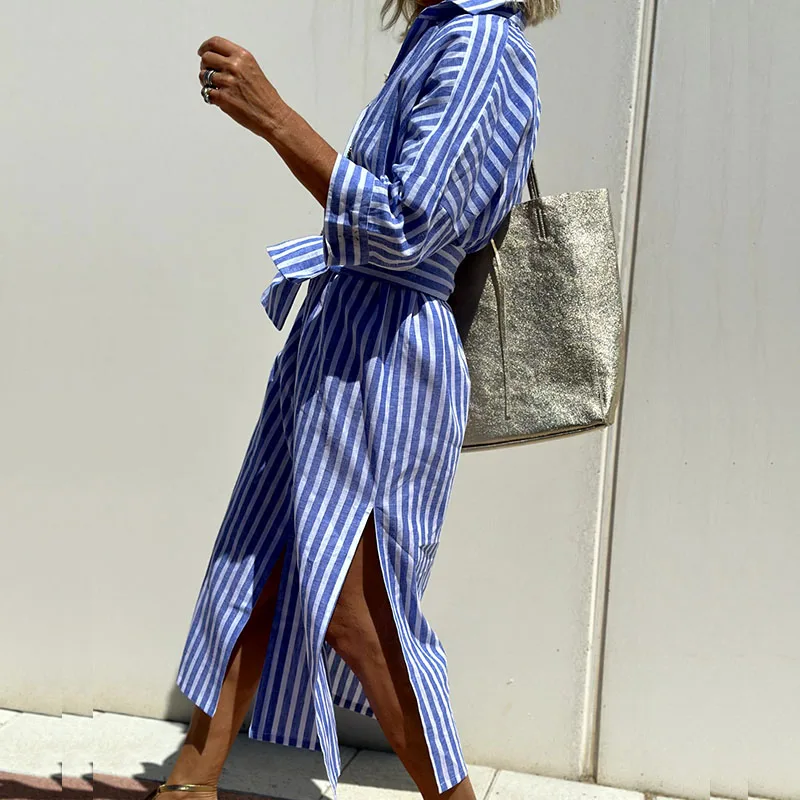 LAUREN™ - STRIPED SHIRT DRESS