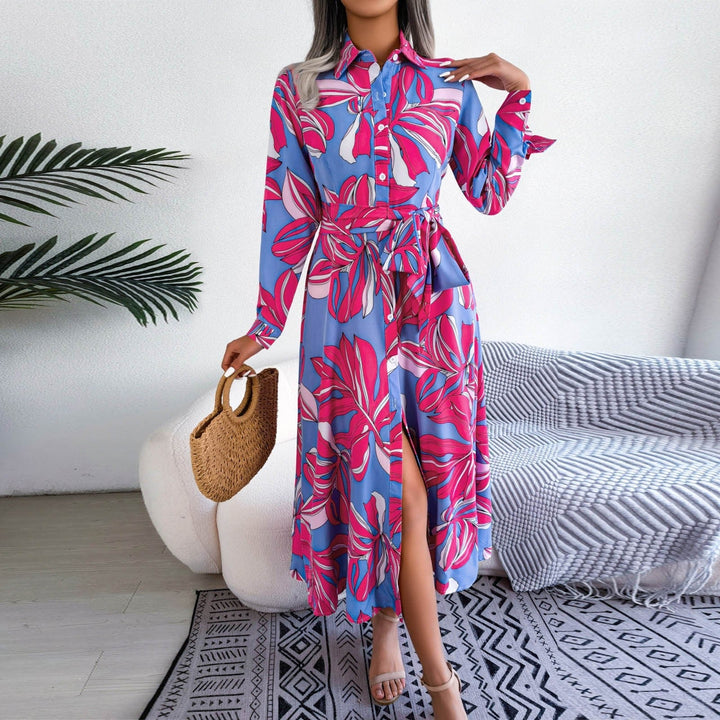 SOPHIA™ - VIBRANT TROPICAL PRINT MAXI DRES