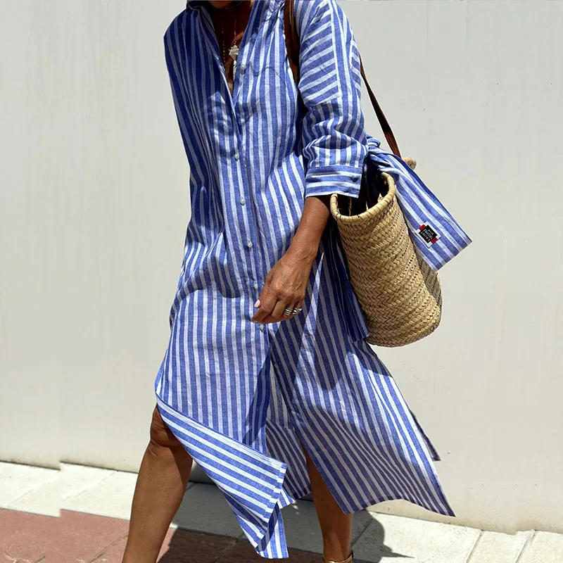 LAUREN™ - STRIPED SHIRT DRESS