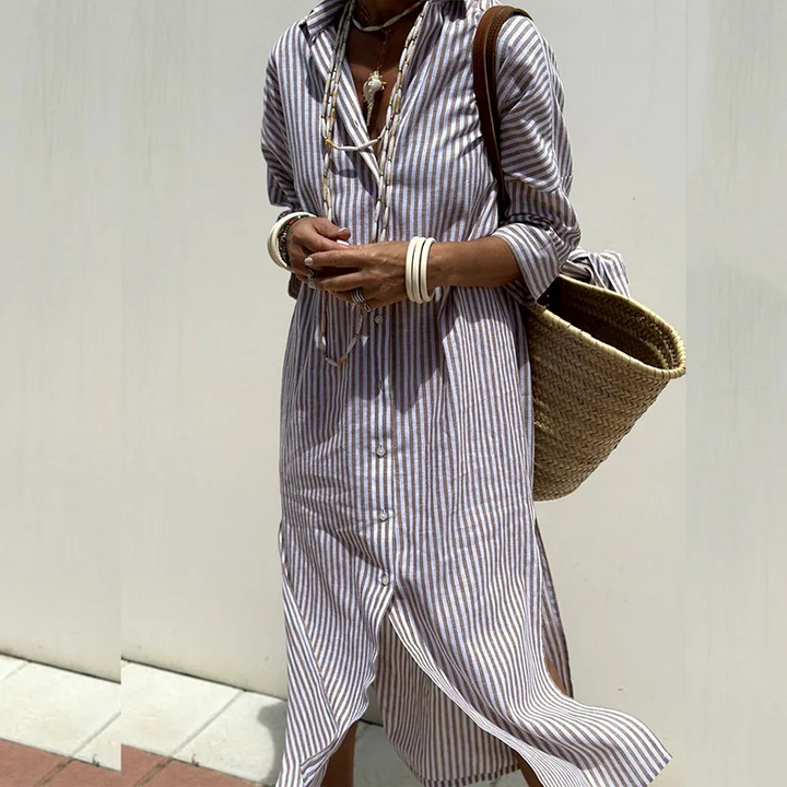 LAUREN™ - STRIPED SHIRT DRESS