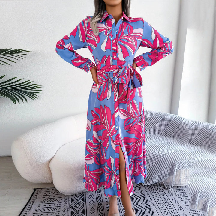 SOPHIA™ - VIBRANT TROPICAL PRINT MAXI DRES