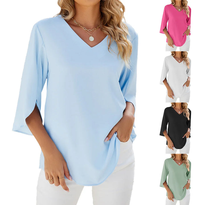 JAZZY™ - RELAXED V-NECK BLOUSE