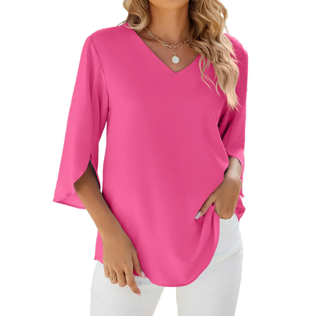 JAZZY™ - RELAXED V-NECK BLOUSE