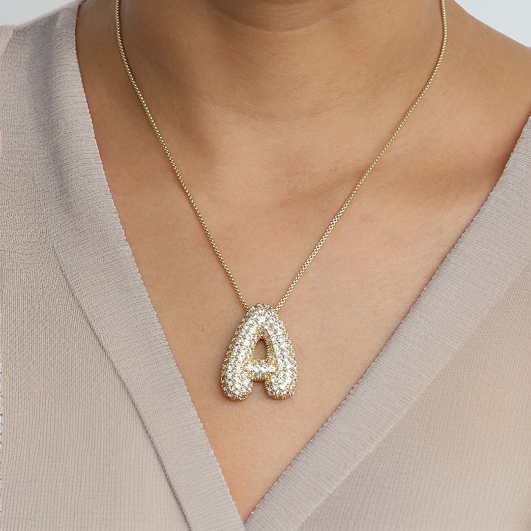 BUBBLE™ INITIAL DIAMOND NECKLACE