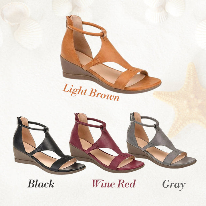 EVELYN™ - ORTHOPAEDIC LEATHER SANDALS WITH HEEL