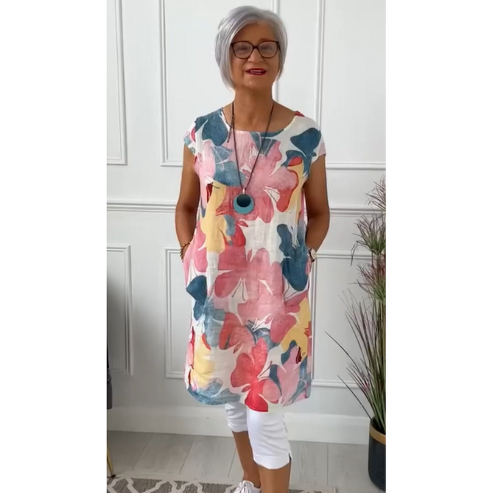 ELIZABETH™ - COMFORTABLE DRESS WITH BUTTERFLY PRINT