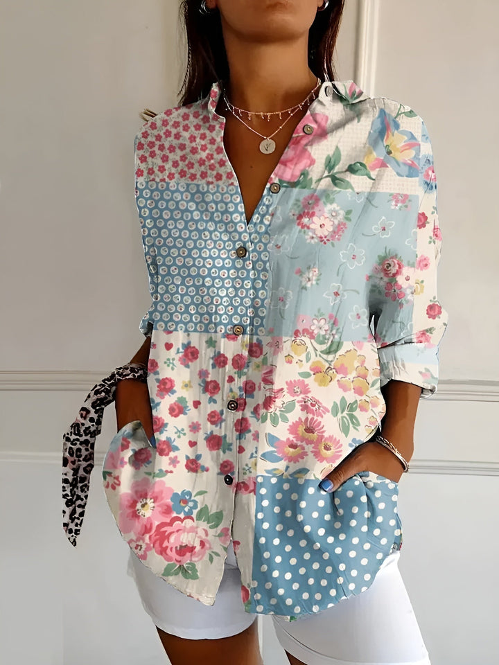 AMIRA™ -  FLORAL BREEZE BUTTON-UP SHIRT