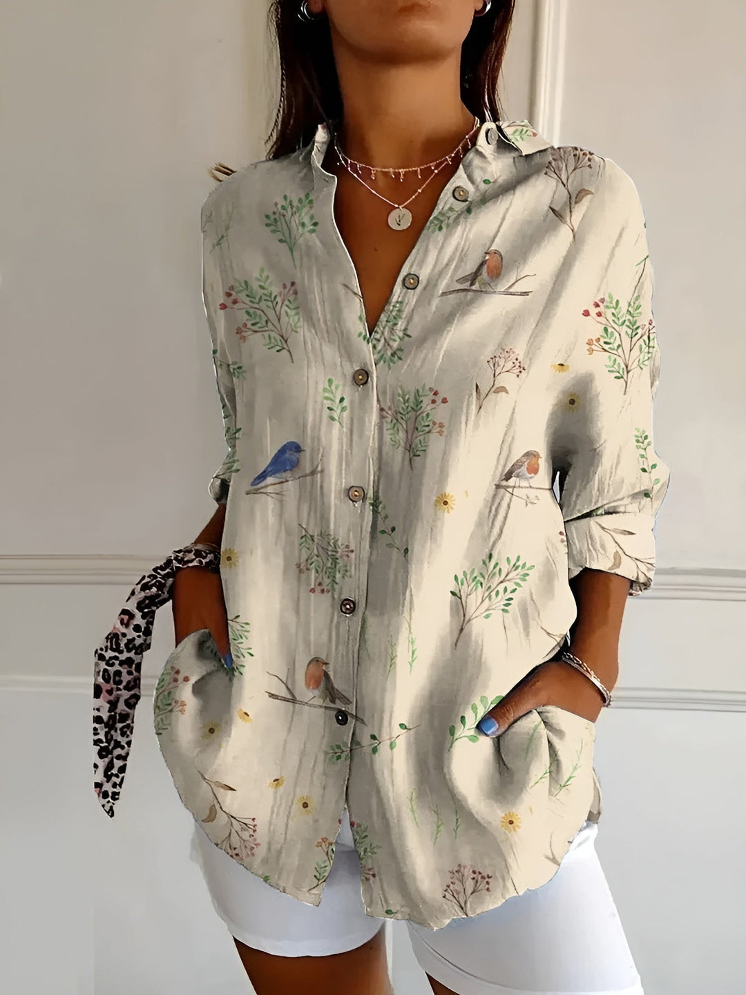 AMIRA™ -  FLORAL BREEZE BUTTON-UP SHIRT